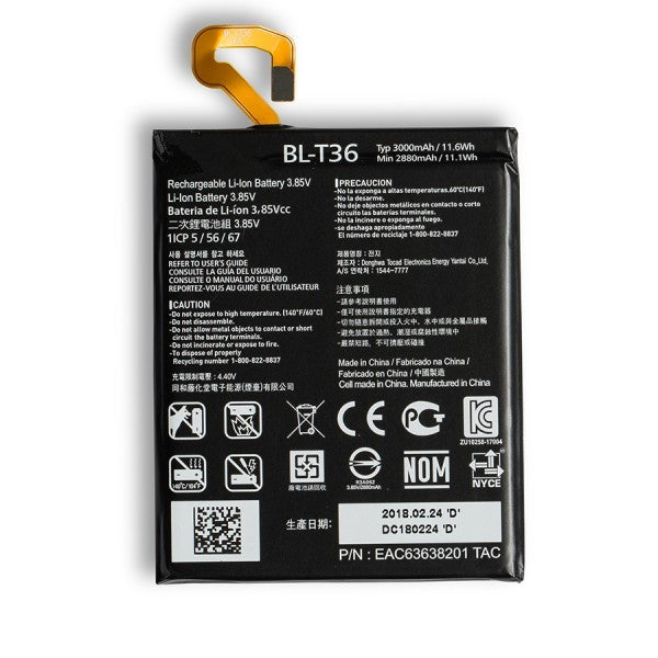 Batterie de remplacement pour LG K30 2018 / Phoenix Plus (X410), BL-T36 Batterie de remplacement pour LG K30 2018 / Phoenix Plus (X410), BL-T36